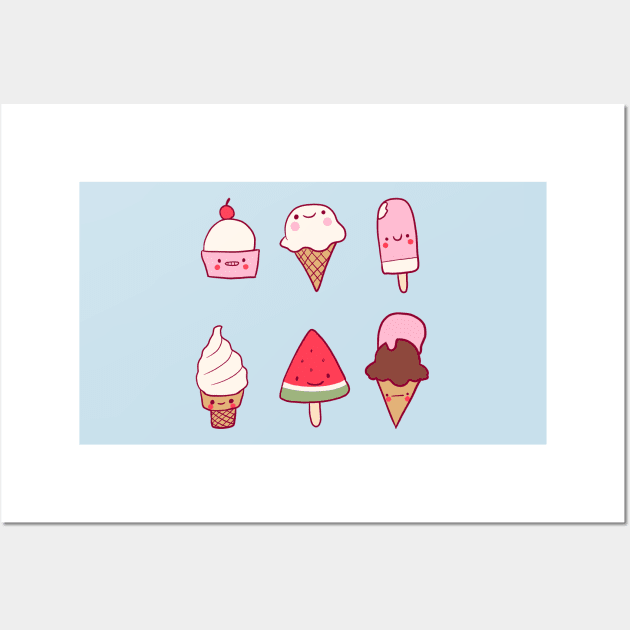 Ice cream pack Wall Art by Mayarart